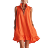 Boho Sleeveless V-Neck Mini Dress