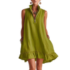 Boho Sleeveless V-Neck Mini Dress