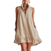 Boho Sleeveless V-Neck Mini Dress