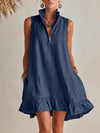 Boho Sleeveless V-Neck Mini Dress