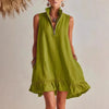 Boho Sleeveless V-Neck Mini Dress