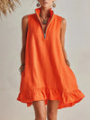 Boho Sleeveless V-Neck Mini Dress