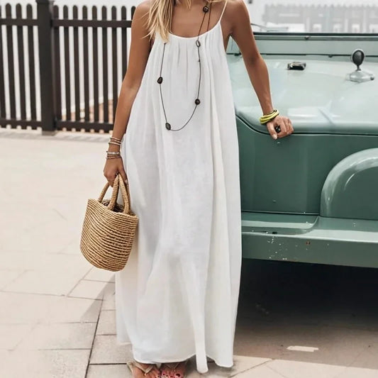 Loose Fit Spaghetti Strap Summer Dress