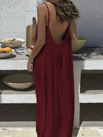 Loose Fit Spaghetti Strap Summer Dress