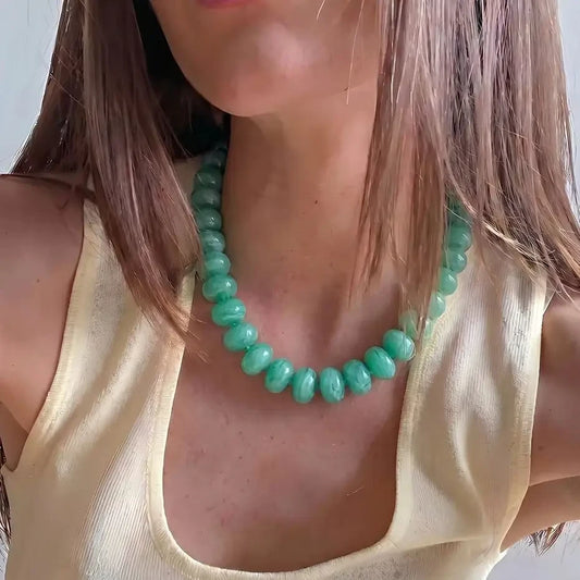 Bohemian Chunky Beaded Necklace