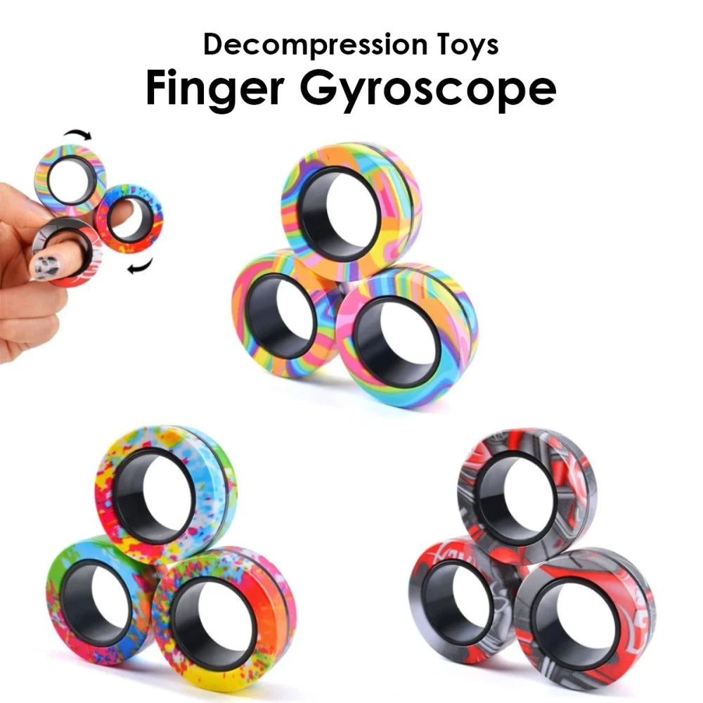Magnetic Fidget Spinner Ring Set