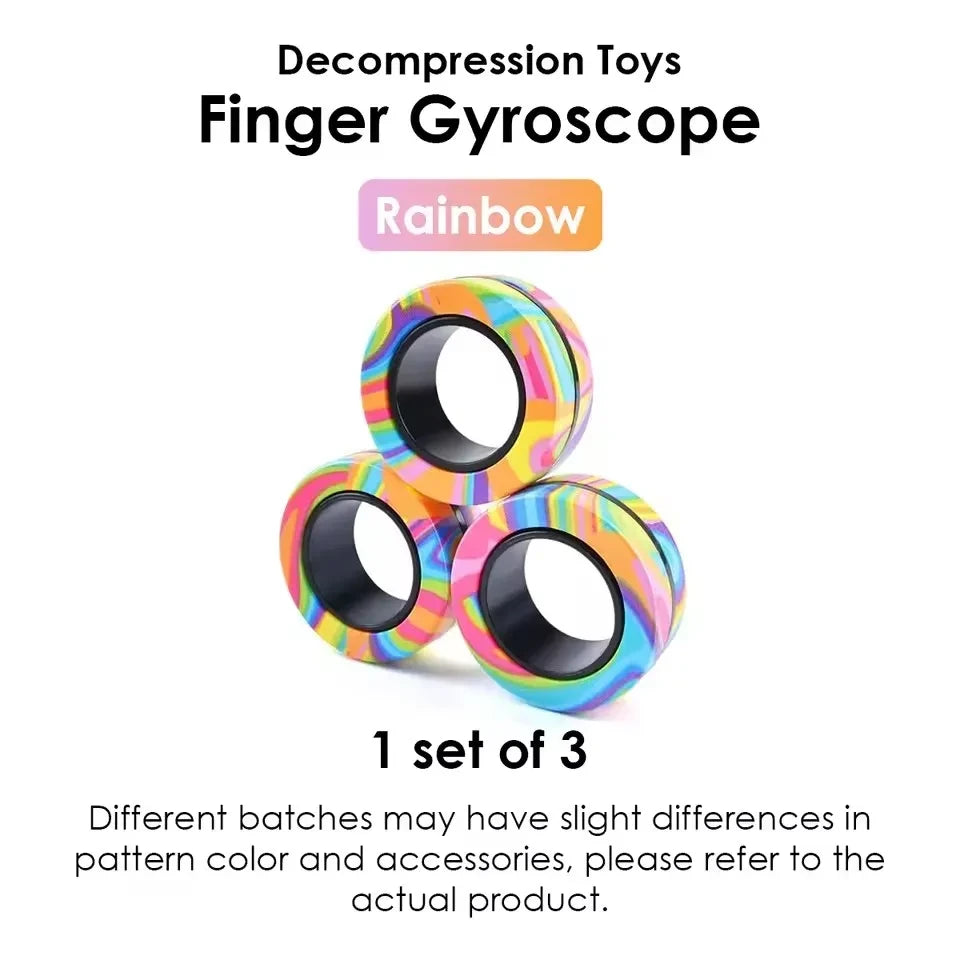 Magnetic Fidget Spinner Ring Set