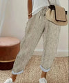 Striped Drawstring Casual Pants