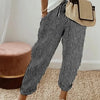 Striped Drawstring Casual Pants