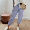 Striped Drawstring Casual Pants