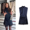 Satin Pleated Mini Dress