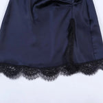 Satin Pleated Mini Dress