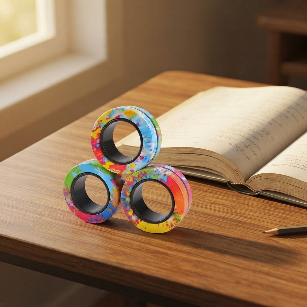 Magnetic Fidget Spinner Ring Set