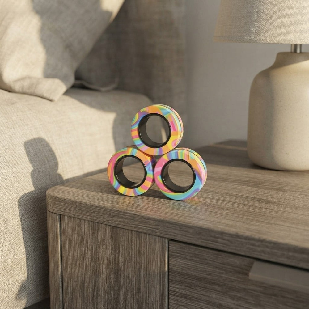 Magnetic Fidget Spinner Ring Set