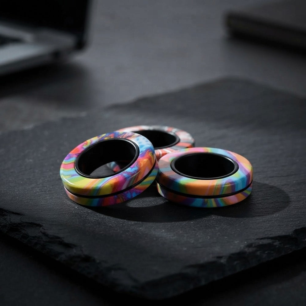 Magnetic Fidget Spinner Ring Set